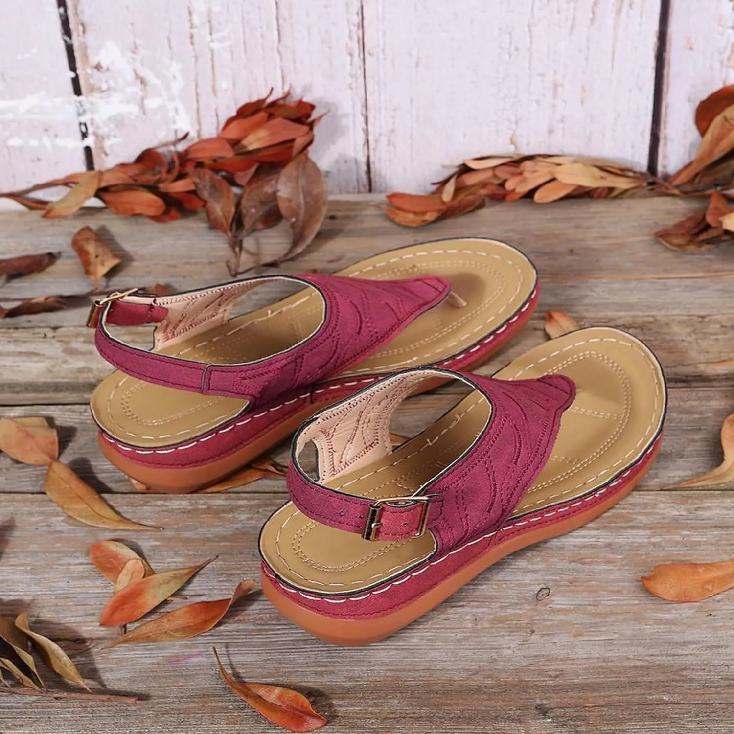 Orthopedic Sandals for Women Sandals Closed Toe Wedge Shoes Dressy Summer Beach Slides Walking Flip Flops for Women Ankle Strap Slip On Platform Sandals Comfortable Womens Orthopedic Sandal