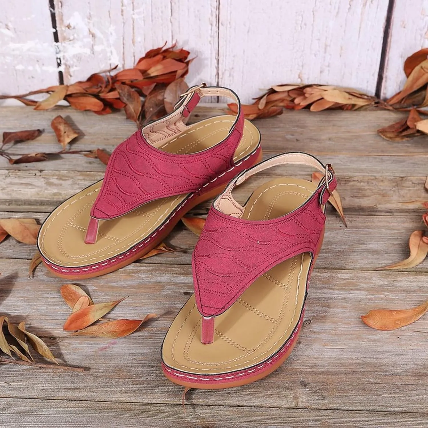 Orthopedic Sandals for Women Sandals Closed Toe Wedge Shoes Dressy Summer Beach Slides Walking Flip Flops for Women Ankle Strap Slip On Platform Sandals Comfortable Womens Orthopedic Sandal