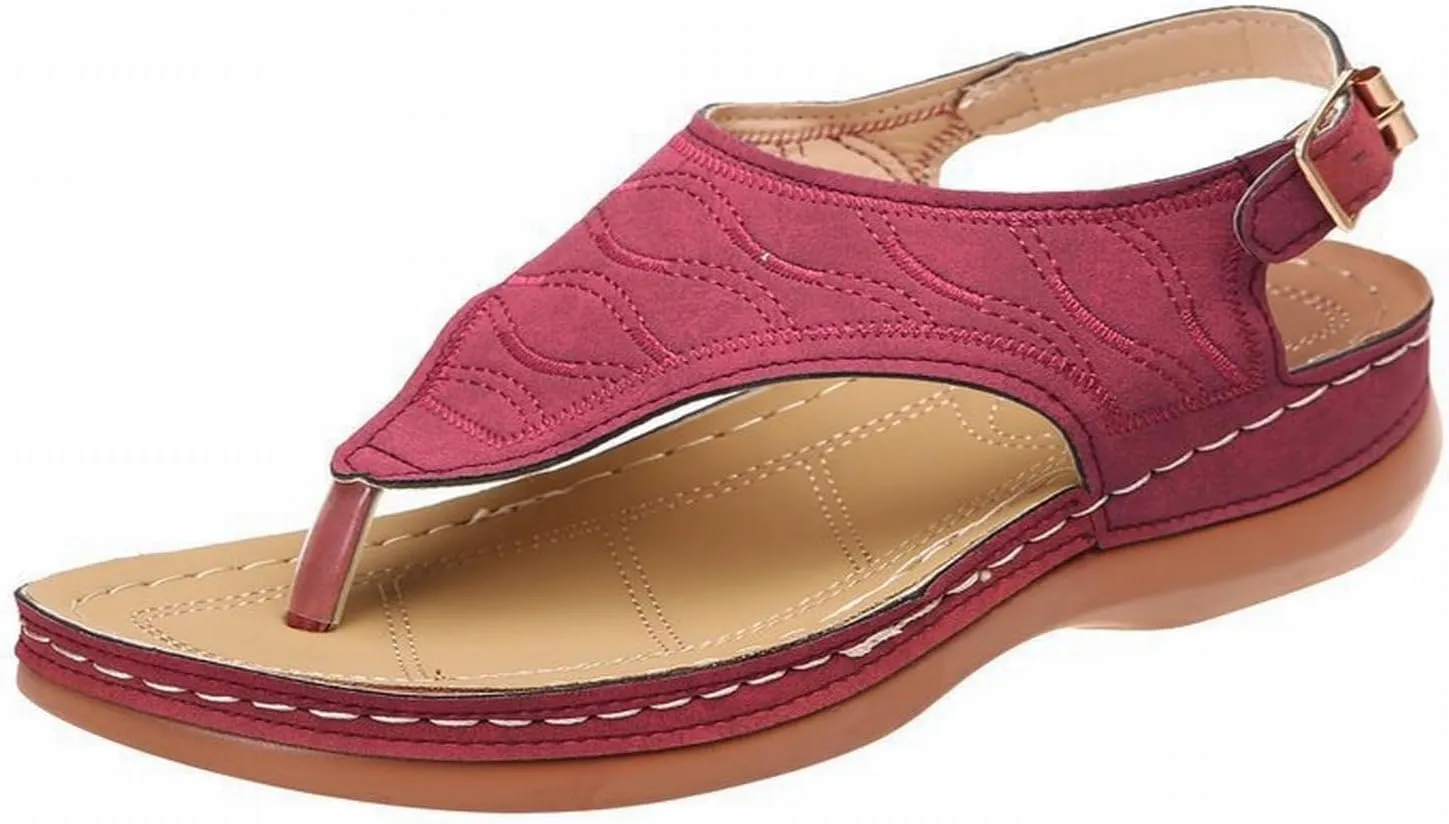 Orthopedic Sandals for Women Sandals Closed Toe Wedge Shoes Dressy Summer Beach Slides Walking Flip Flops for Women Ankle Strap Slip On Platform Sandals Comfortable Womens Orthopedic Sandal