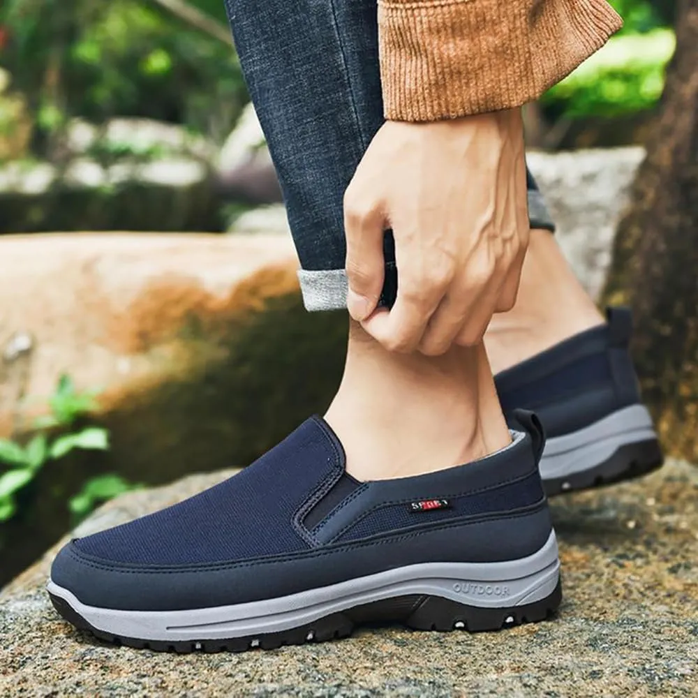 Orthoture Mens Shoes, Men's Arch Support Orthopedic Slip-on Running Hiking Sneakers Comfortable Hiking Loafers