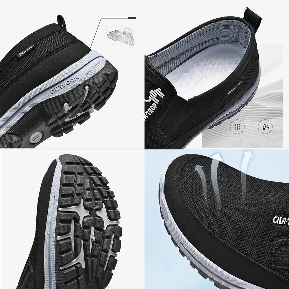 Orthoture Mens Shoes, Men's Arch Support Orthopedic Slip-on Running Hiking Sneakers Comfortable Hiking Loafers