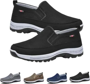 Orthoture Mens Shoes, Men's Arch Support Orthopedic Slip-on Running Hiking Sneakers Comfortable Hiking Loafers