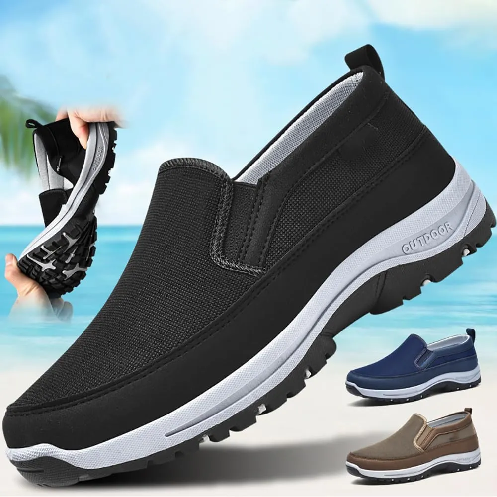Orthoture Mens Shoes, Men's Arch Support Orthopedic Slip-on Running Hiking Sneakers Comfortable Hiking Loafers