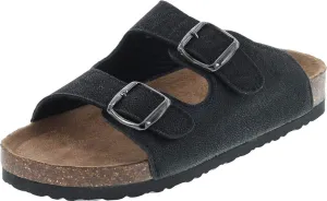 OUTWOODS Women's Bork-46 Vegan Leather Adjustable Double-Strap Slip-On Sandals
