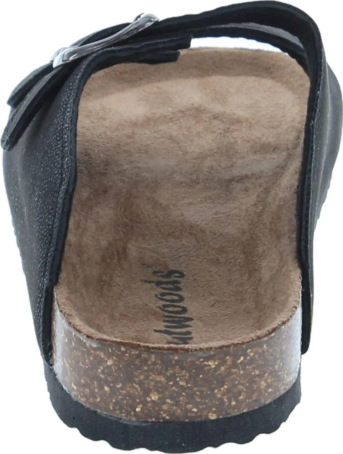 OUTWOODS Women's Bork-46 Vegan Leather Adjustable Double-Strap Slip-On Sandals