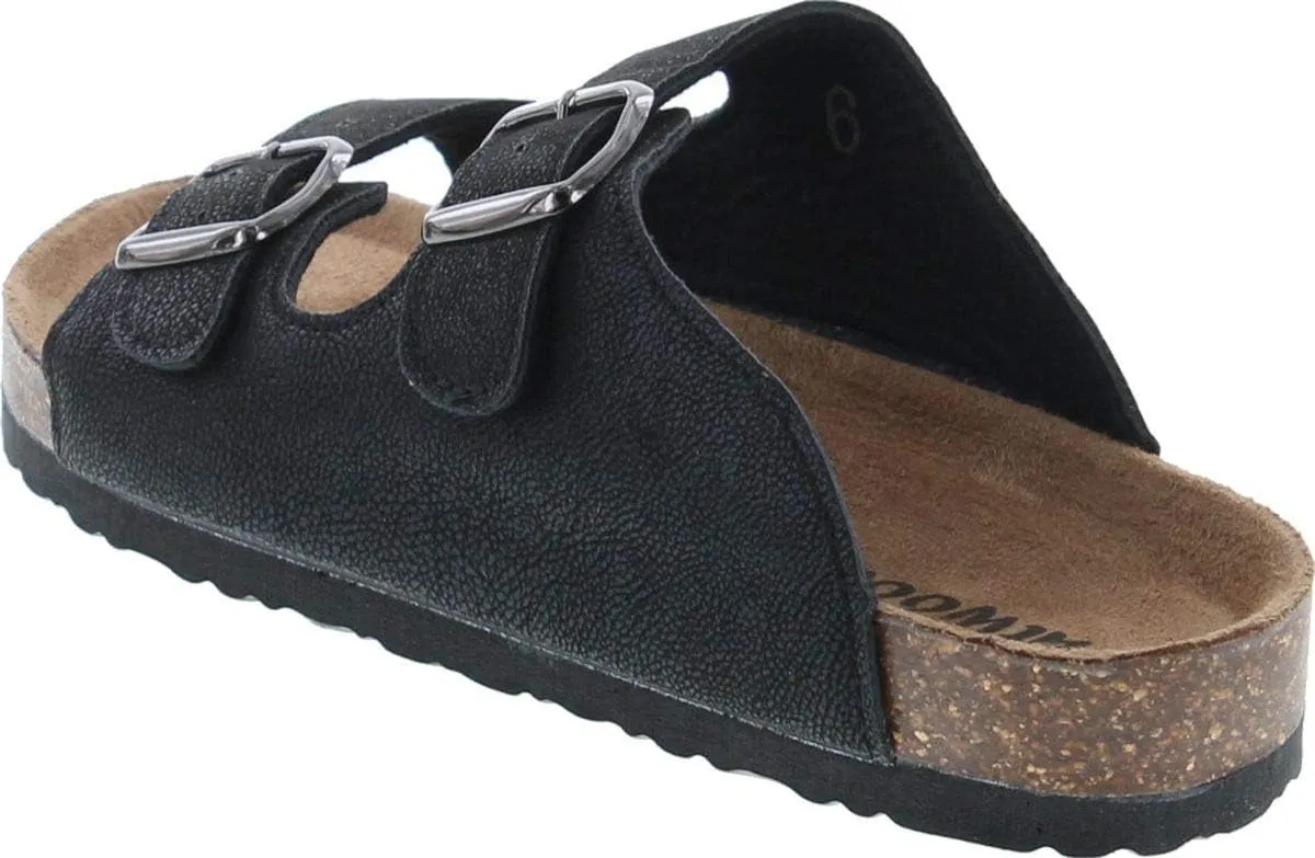 OUTWOODS Women's Bork-46 Vegan Leather Adjustable Double-Strap Slip-On Sandals