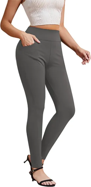 Pants for Women, Comfort Stretch Skinny Slim Dress Pants, Skinny High Waist Pull on Pants with Pockets…