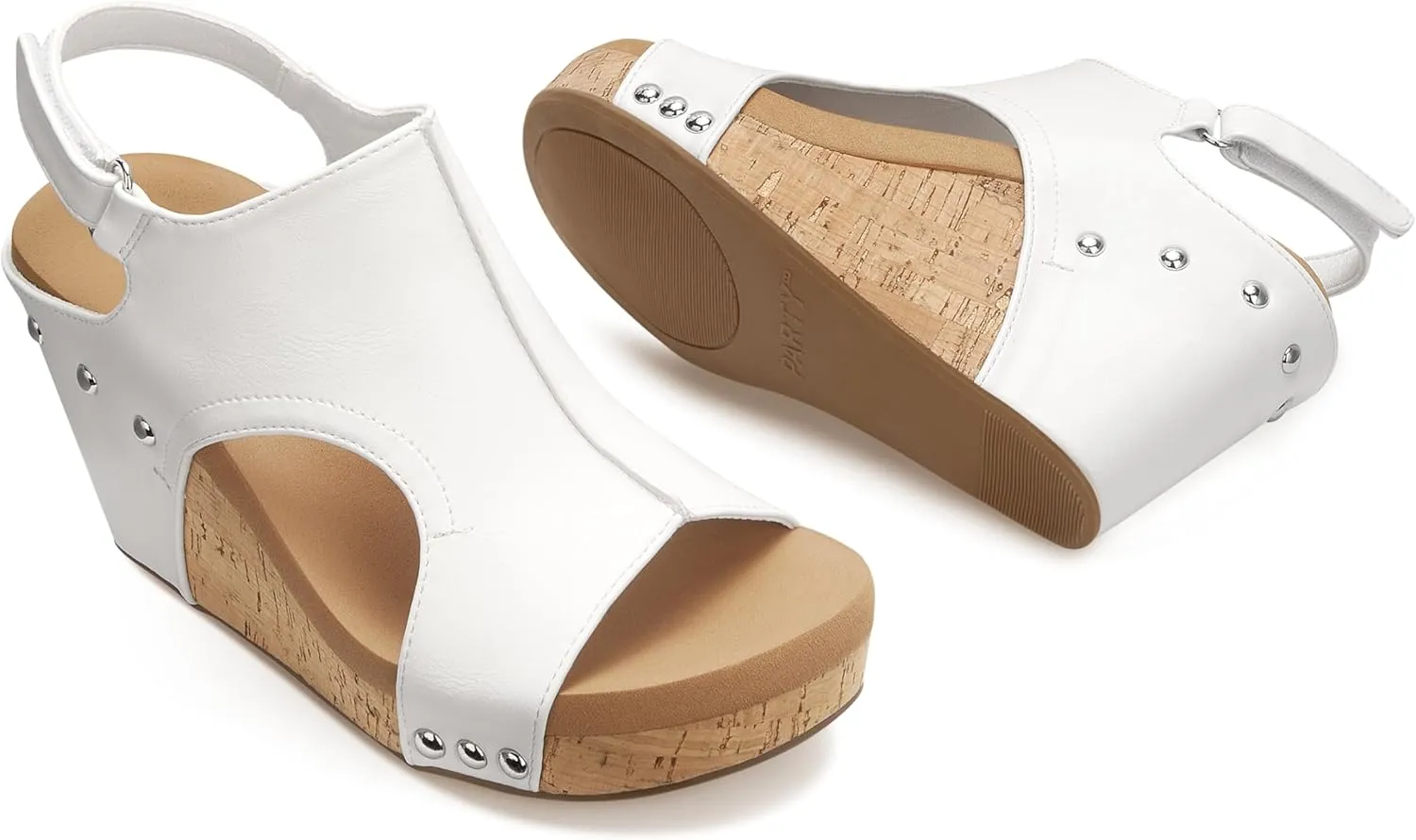 PARTY Womens Wedge Sandals With Strap for Dressy Ladies Sandals Casual 3 Inch Wedge