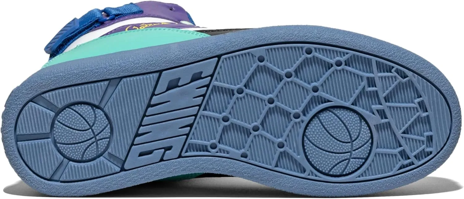 PATRICK EWING ATHLETICS Kids Grade-School 33 HI ORION Basketball Shoes – White/Purple, Retro Hybrid Design