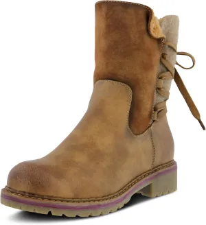 PATRIZIA Spring Step Dawna Ankle Boots for Women - Pull-On Ladies Boots with Zipper Closure - Tonal stitching Womens Boots for Outdoor
