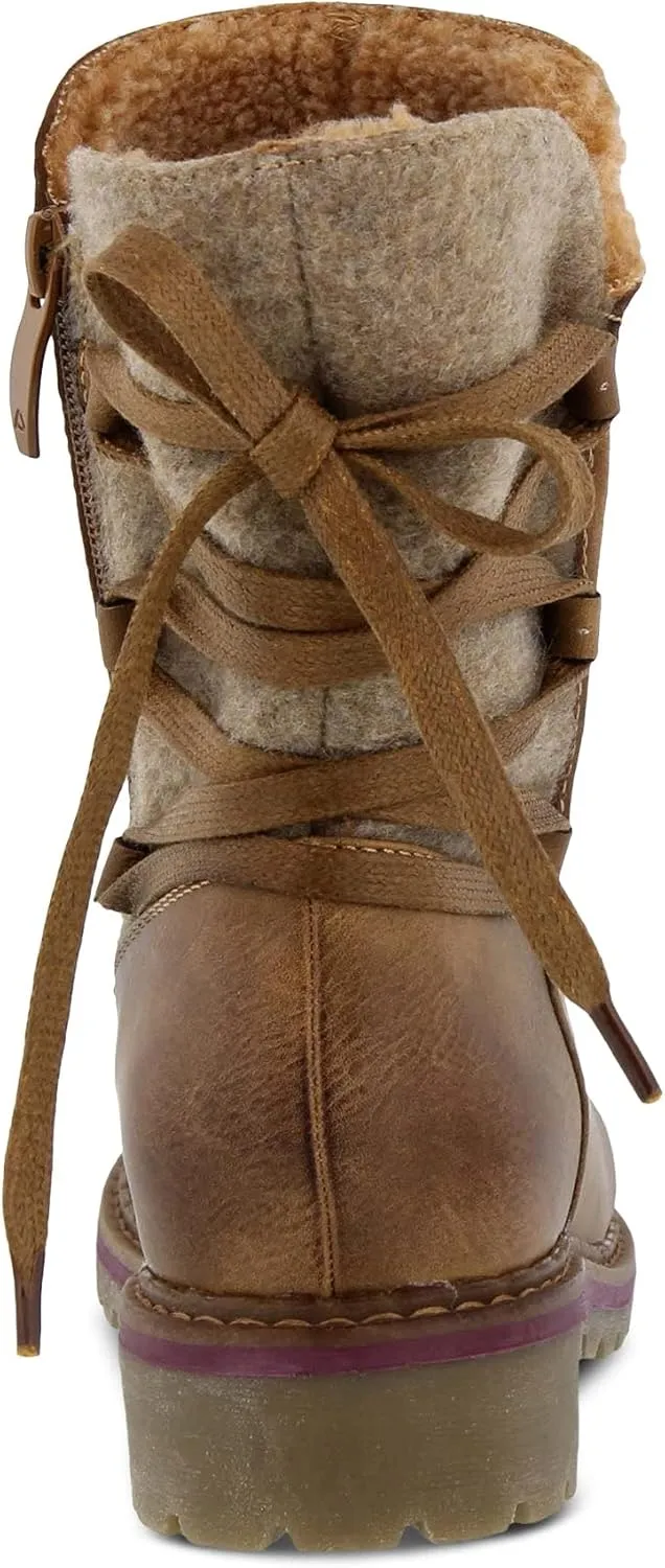 PATRIZIA Spring Step Dawna Ankle Boots for Women - Pull-On Ladies Boots with Zipper Closure - Tonal stitching Womens Boots for Outdoor