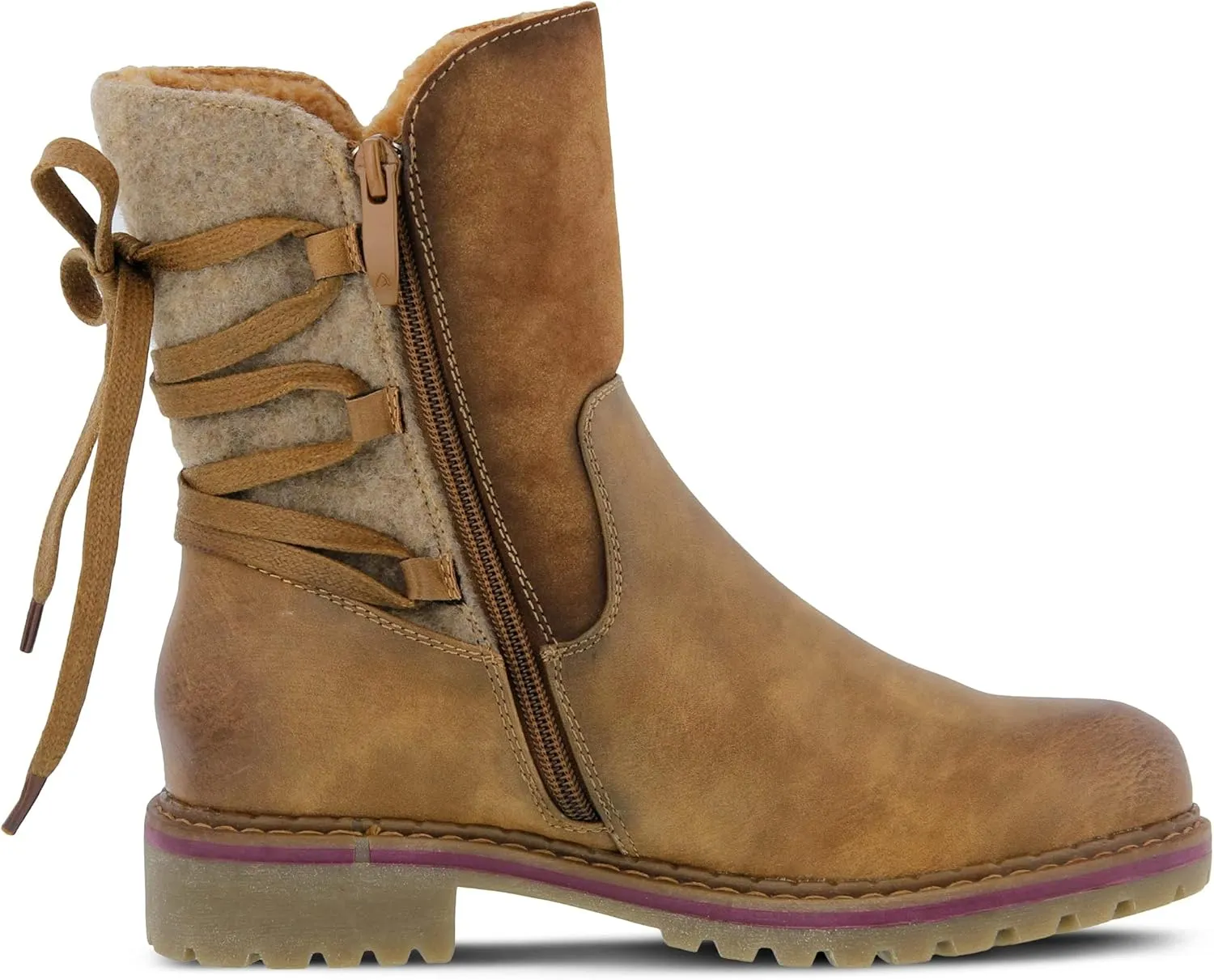 PATRIZIA Spring Step Dawna Ankle Boots for Women - Pull-On Ladies Boots with Zipper Closure - Tonal stitching Womens Boots for Outdoor