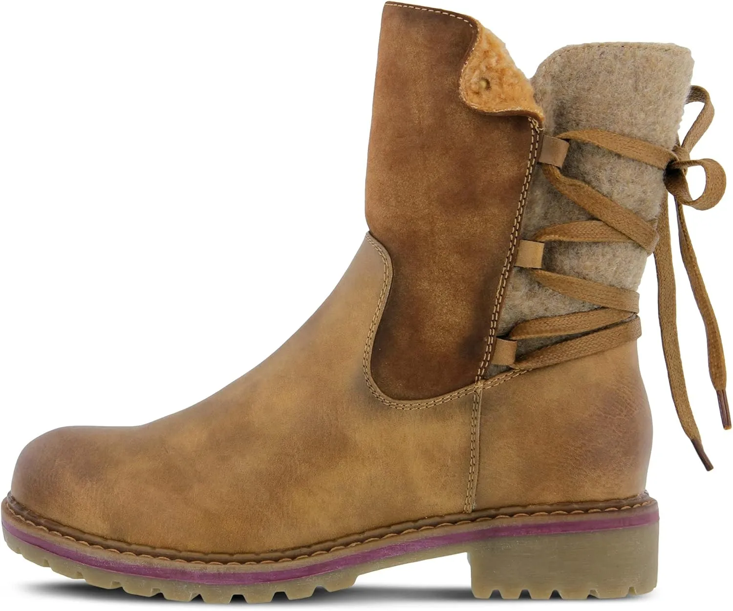 PATRIZIA Spring Step Dawna Ankle Boots for Women - Pull-On Ladies Boots with Zipper Closure - Tonal stitching Womens Boots for Outdoor
