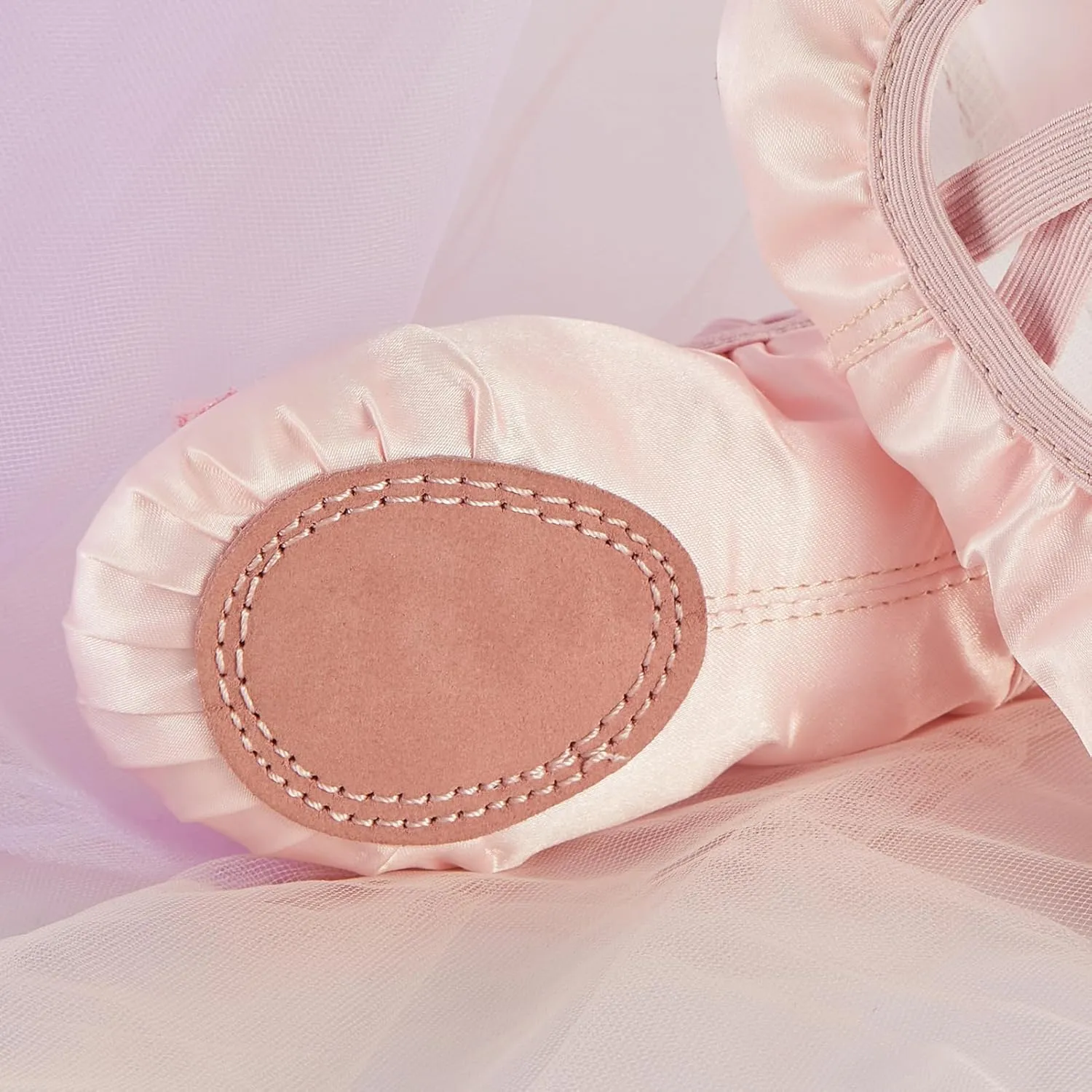 Phineein Enchanting Butterfly Ballet Shoes for Girls Ballerina Flats for Kids Dance - Soft Satin, Split Sole