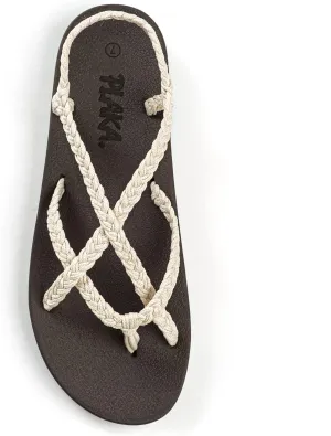 Plaka Lagoon Arch Support Sandals for Women - Comfort Collection, Strappy Braided & Water-Resistant Design - Ideal for Walking, Beach & Summer Use - Patented Sole