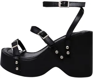Platform Sandals Women Fashion Open Toe Hollow Out Inlaid Buckle Ankle Strap Adjustable Wedge High Heels Outdoor Summer Shoes Hiking Workout Y2K