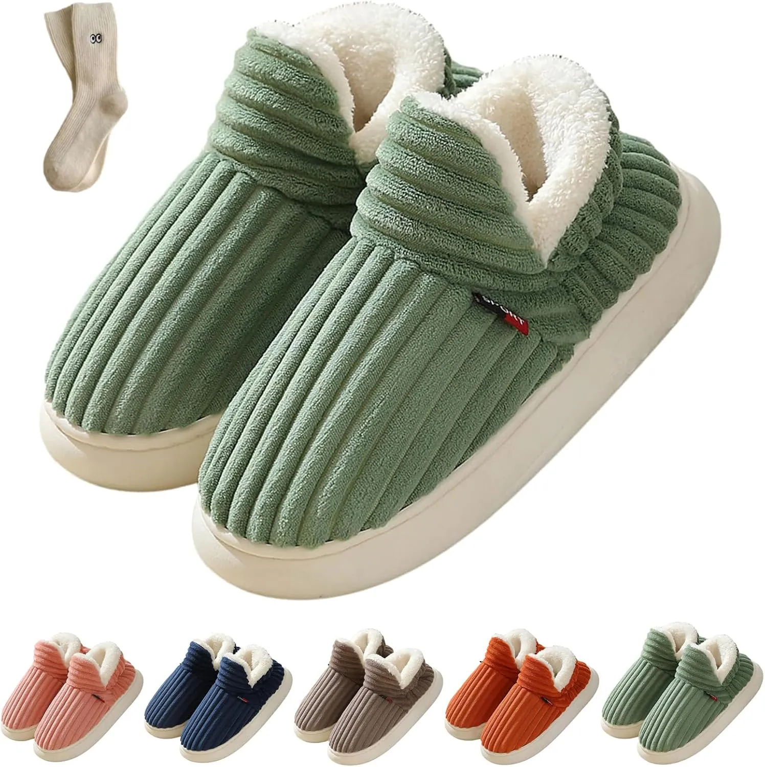 Pluffi Cozy Stylish Slipper Booties, Winter Fluffy House Shoes for Women & Men