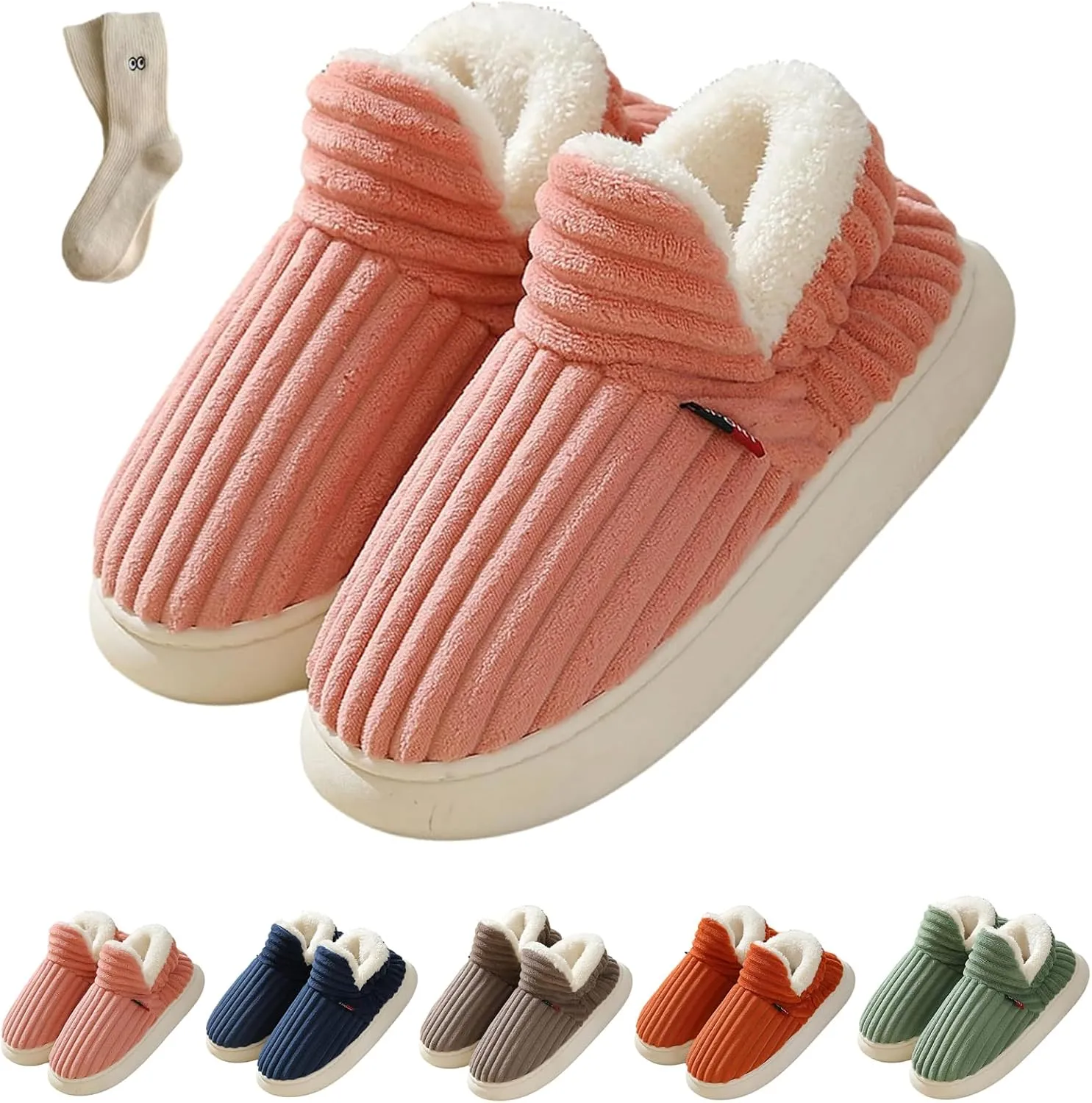 Pluffi Cozy Stylish Slipper Booties, Winter Fluffy House Shoes for Women & Men
