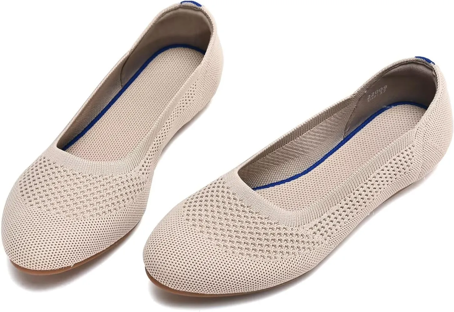 poemlady Women’s Ballet Flat Shoes Dress Shoes Knit Round Toe Slip On Ballerina Walking Flats Shoes for Woman Low Wedge Casual