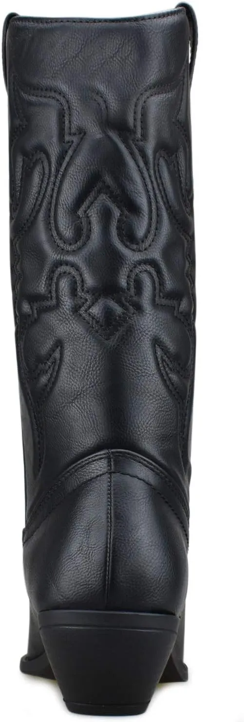Premier Standard Women's Western Cowboy Pointed Toe Knee High Pull On Tabs Boots