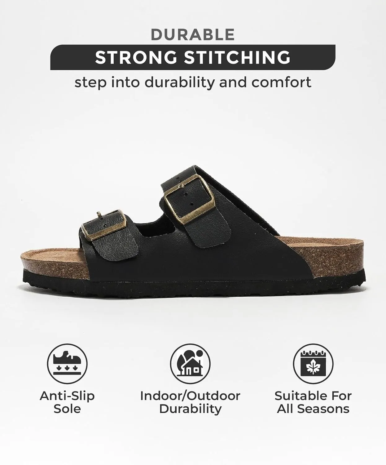 Project Cloud Genuine Leather Flat Sandals Women 2025 Beach Essentials Womens Sandals Memory Foam Vacation Essentials Slides for Women Footwear (Venita)
