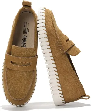 Project Cloud Genuine Leather Loafers for Women – Women's Fashion Sneakers for 2025, Non-Slip Work Shoes with Memory Foam Insole – Lightweight & Flexible Womens Loafers (Filide)
