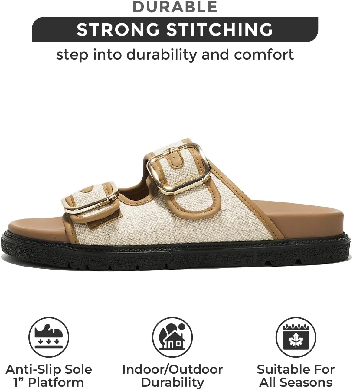 Project Cloud Platform Sandals Women Footwear - Comfortable Summer Slides Memory foam Insole with Adjustable Straps - Casual Wear Womens Sandals