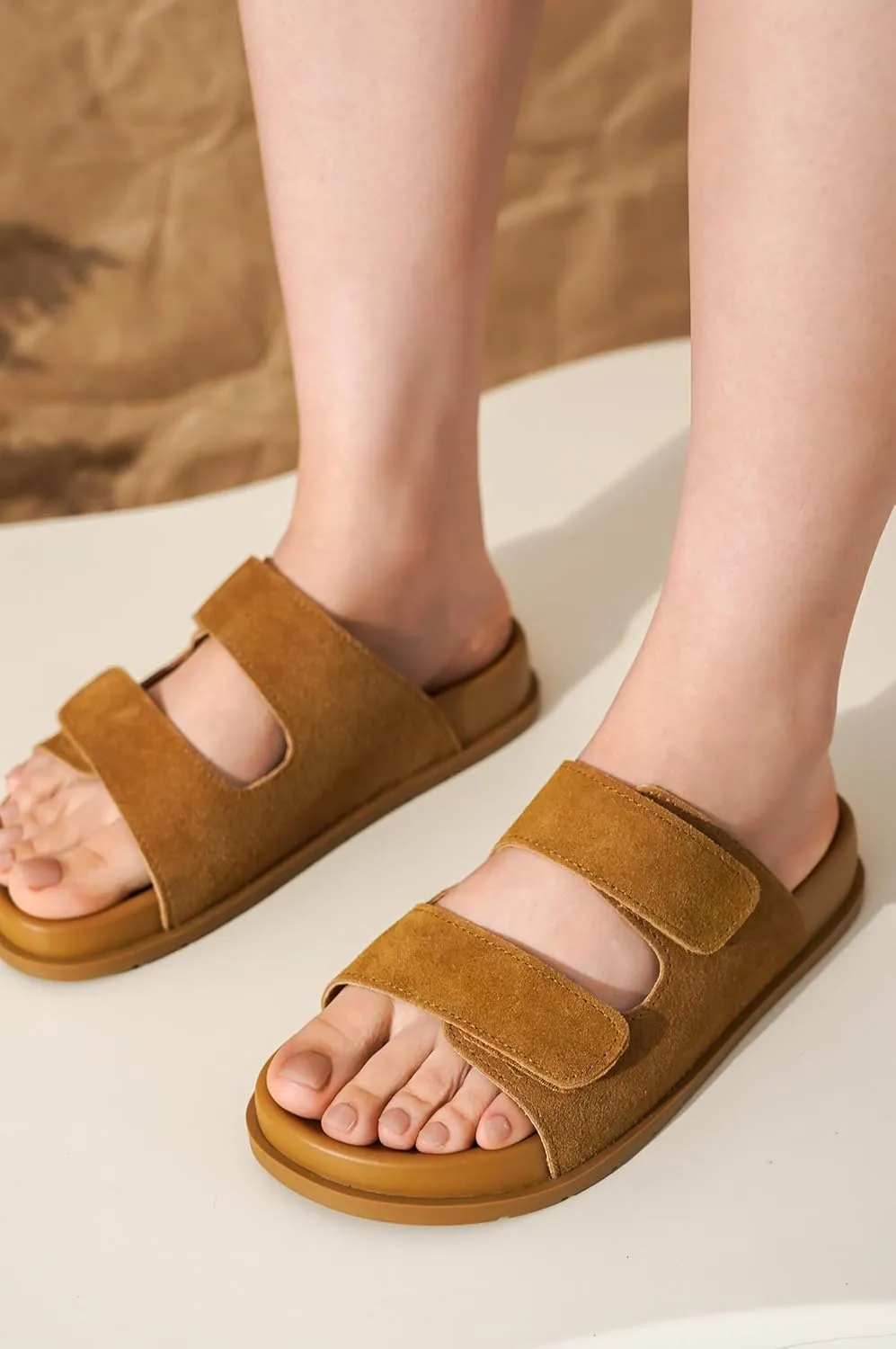 Project Cloud Platform Summer Sandals for Women 2025 - Comfortable and Adjustable Straps Summer Slides with Memory Foam Insole - Non-Slip Casual Womens Sandals