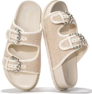 Project Cloud Platform Summer Sandals for Women 2025 - Comfortable and Adjustable Straps Summer Slides with Memory Foam Insole - Non-Slip Casual Womens Sandals