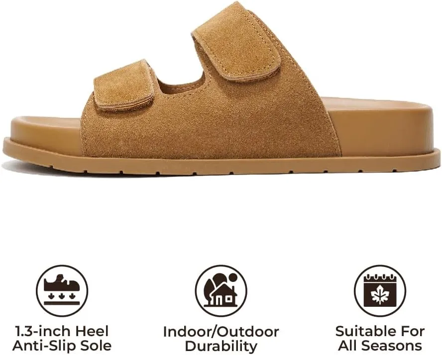 Project Cloud Platform Summer Sandals for Women 2025 - Comfortable and Adjustable Straps Summer Slides with Memory Foam Insole - Non-Slip Casual Womens Sandals