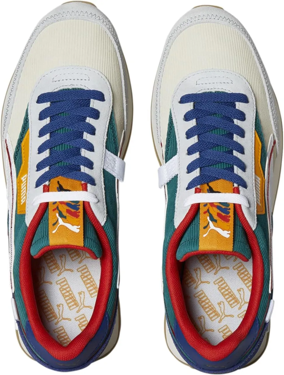 Puma Mens Future Rider Nh Blue Lace Up Sneakers Shoes Casual - Multi