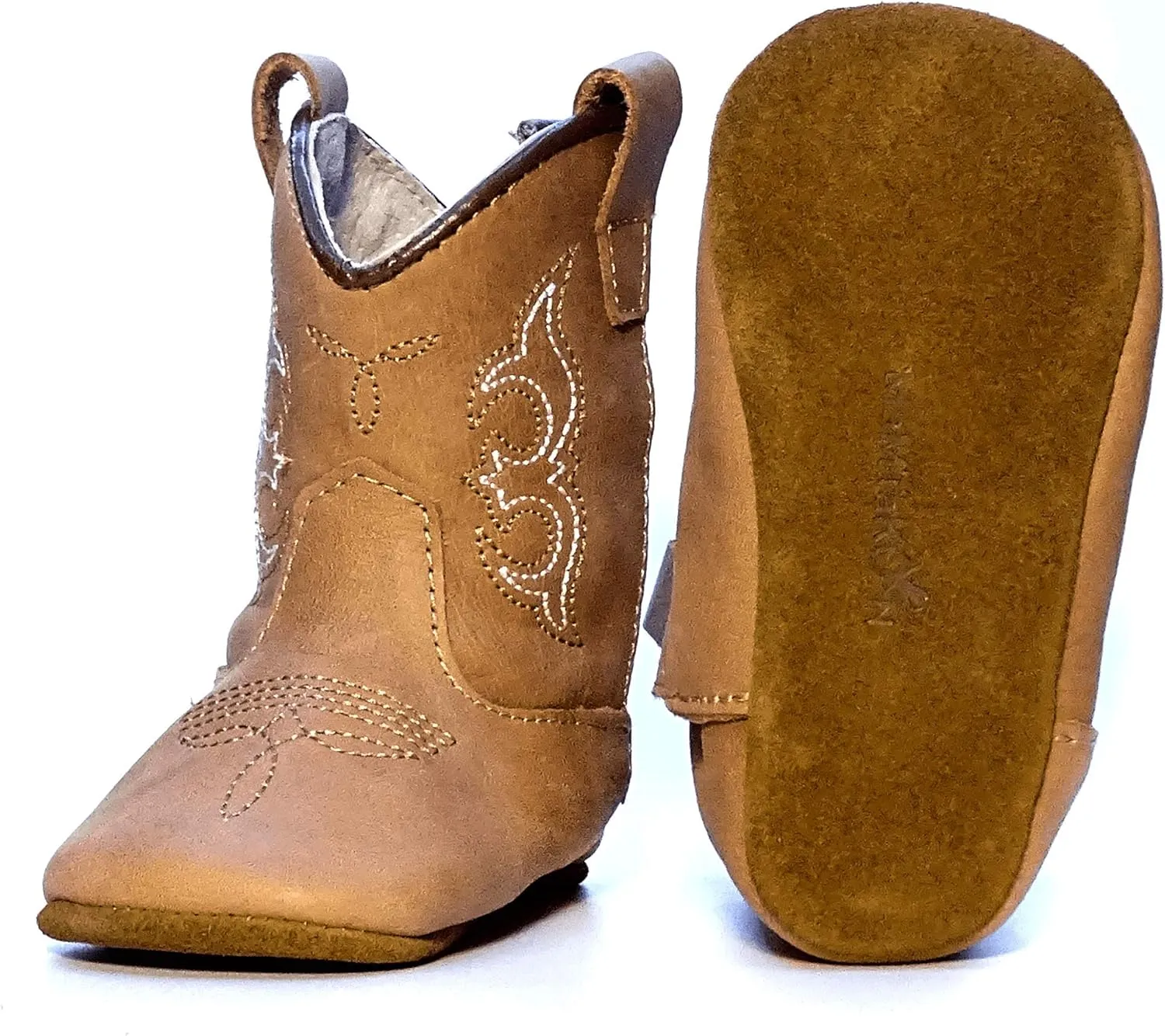 Real Leather Soft Sole Cowboy Boots for Baby Infant Toddler Boys Girls Newborn Crib Prewalkers Or Special Occasion