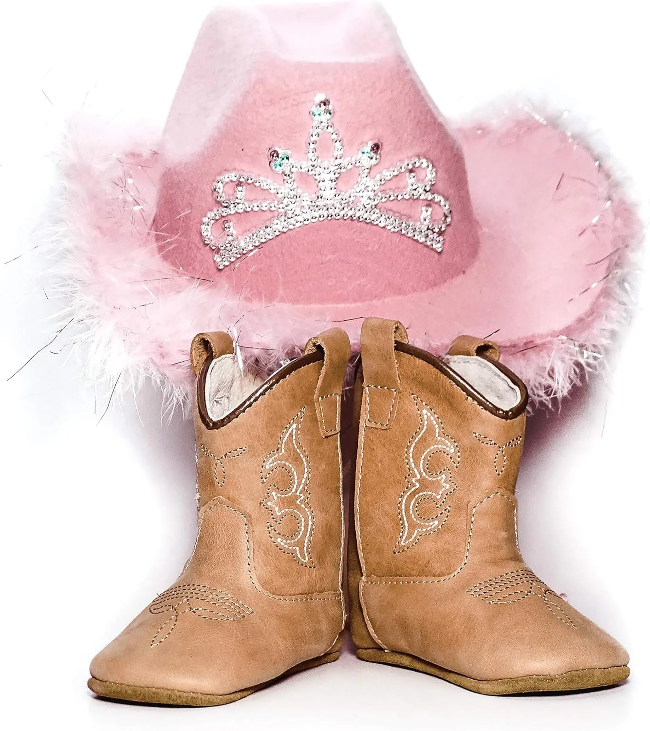 Real Leather Soft Sole Cowboy Boots for Baby Infant Toddler Boys Girls Newborn Crib Prewalkers Or Special Occasion