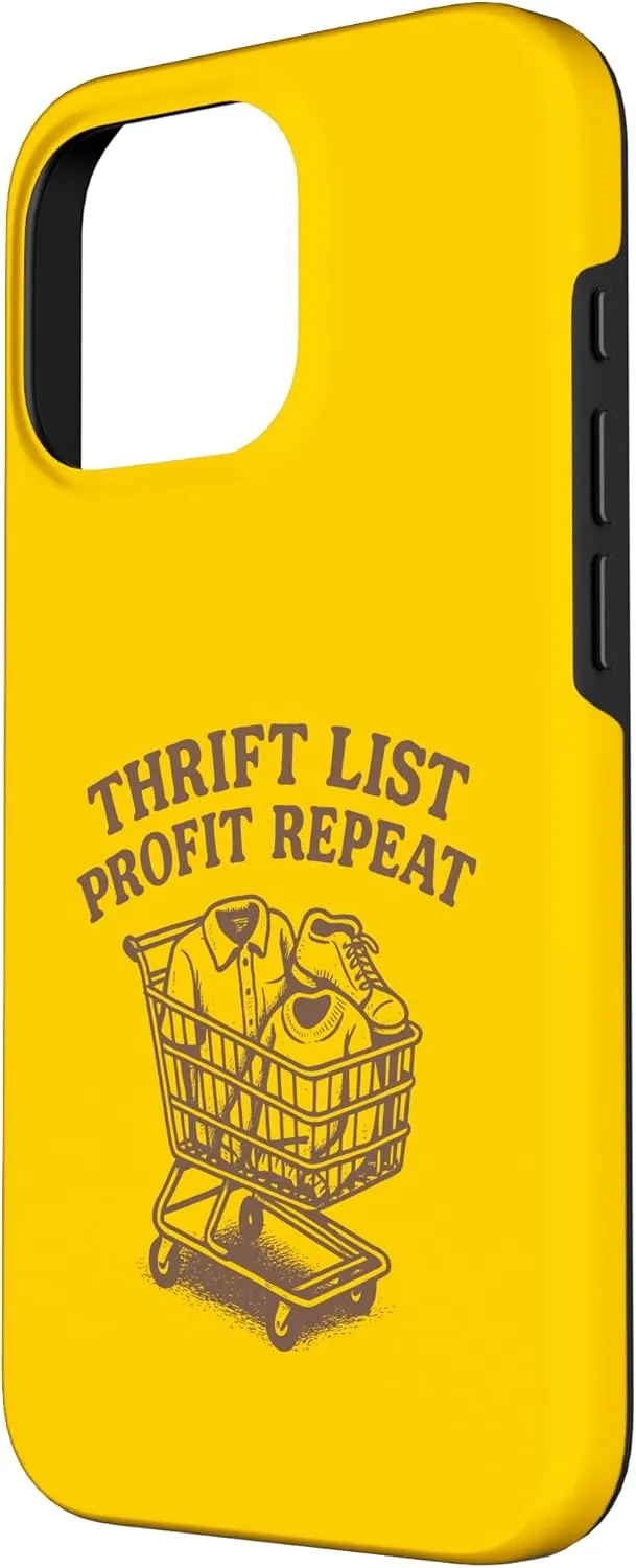 Reseller Thrifter Thrift List Profit Repeat Hustle Design Case for iPhone 16 Pro