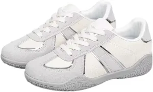 Retro Tennis Shoes for Women & Girls Anti-Slip Lace Up Sneakers Lightweight Casual Walking Shoes