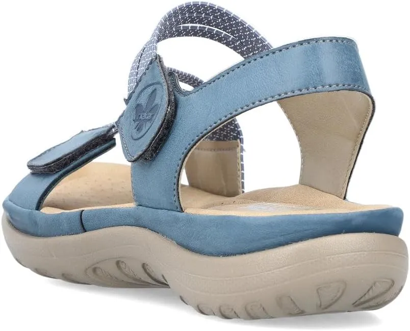 Rieker 64870 Franja Women's Strap Sandals – Comfortable Lightweight Hiking Footwear with Adjustable Hook and Loop Closures, Flexible Sole for Everyday Wear