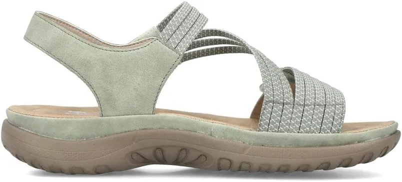 Rieker 64870 Franja Women's Strap Sandals – Comfortable Lightweight Hiking Footwear with Adjustable Hook and Loop Closures, Flexible Sole for Everyday Wear