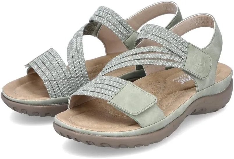 Rieker 64870 Franja Women's Strap Sandals – Comfortable Lightweight Hiking Footwear with Adjustable Hook and Loop Closures, Flexible Sole for Everyday Wear