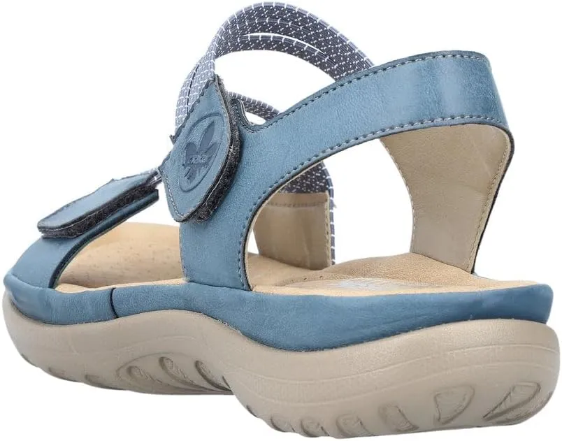 Rieker 64870 Franja Women's Strap Sandals – Comfortable Lightweight Hiking Footwear with Adjustable Hook and Loop Closures, Flexible Sole for Everyday Wear