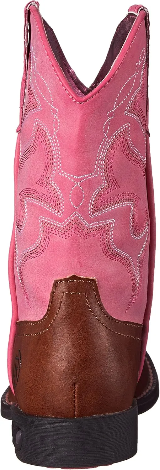 ROPER Kids Boys Lightning Embroidery Round Toe Casual Boots Mid Calf - Blue, Brown