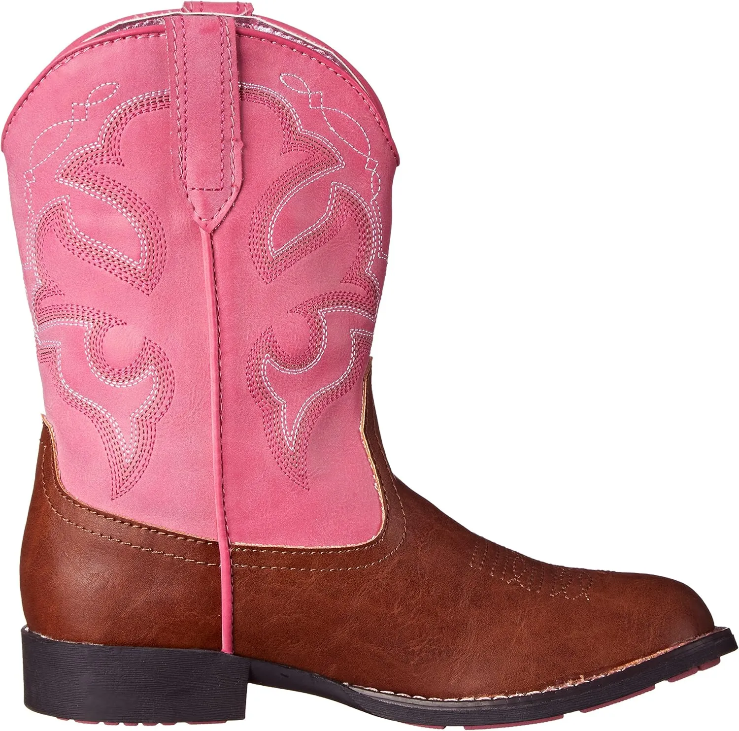 ROPER Kids Boys Lightning Embroidery Round Toe Casual Boots Mid Calf - Blue, Brown