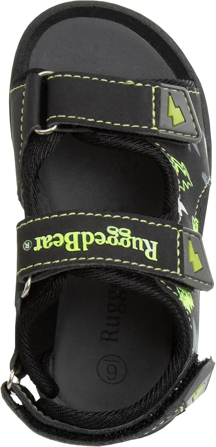 Rugged Bear Kids Boys Girls Open-Toe Outdoor Sport Water Sandals - beach pool slide adjustable strap shoes athletic summer (Toddler/Little Kid/Big Kid)