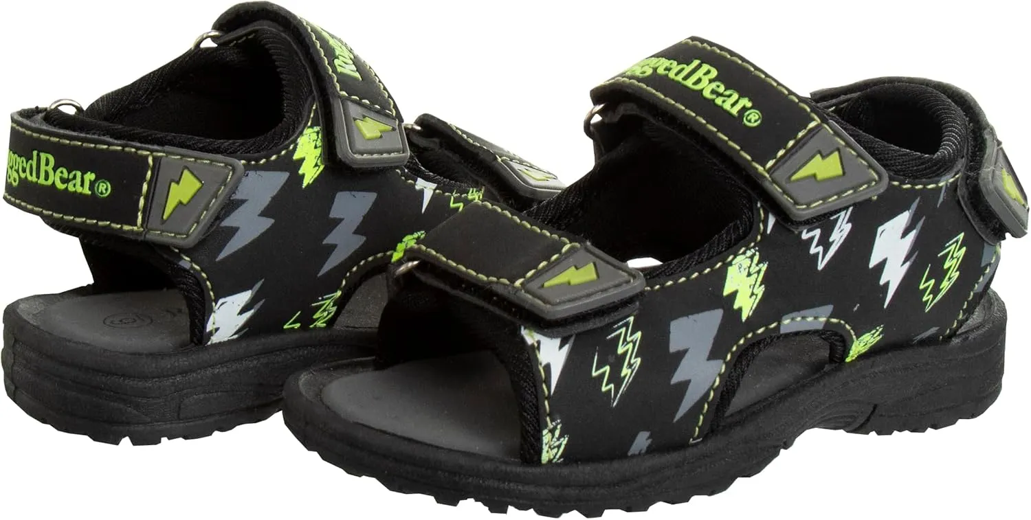 Rugged Bear Kids Boys Girls Open-Toe Outdoor Sport Water Sandals - beach pool slide adjustable strap shoes athletic summer (Toddler/Little Kid/Big Kid)