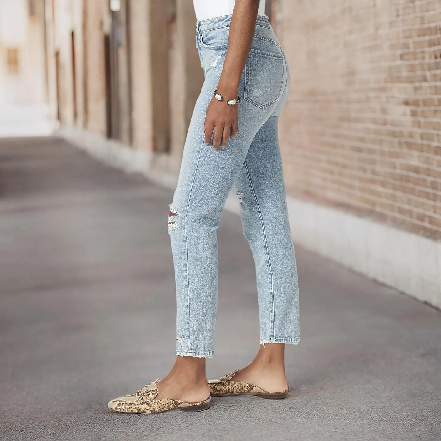 Sam Edelman Women's High Rise Slim Straight Ankle