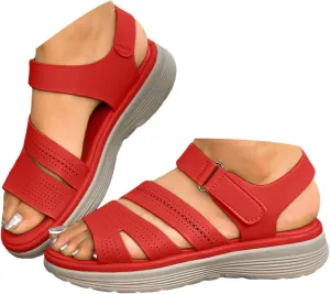 Sandals For Women 2025 Dressy Comfort Cushion Walking Sandal Girl'S Elatic Sole Solid Color Flat Walking Shoes