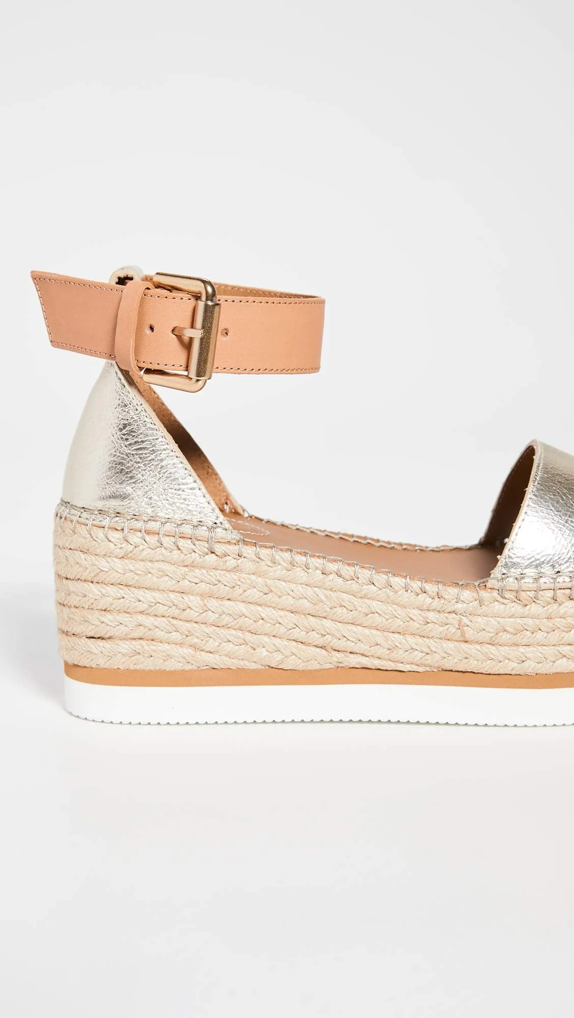 See by Chloe Women's Glyn Espadrilles, Light Gold, 8 Medium US