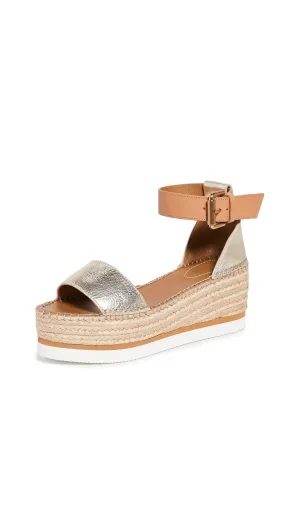 See by Chloe Women's Glyn Espadrilles, Light Gold, 8 Medium US