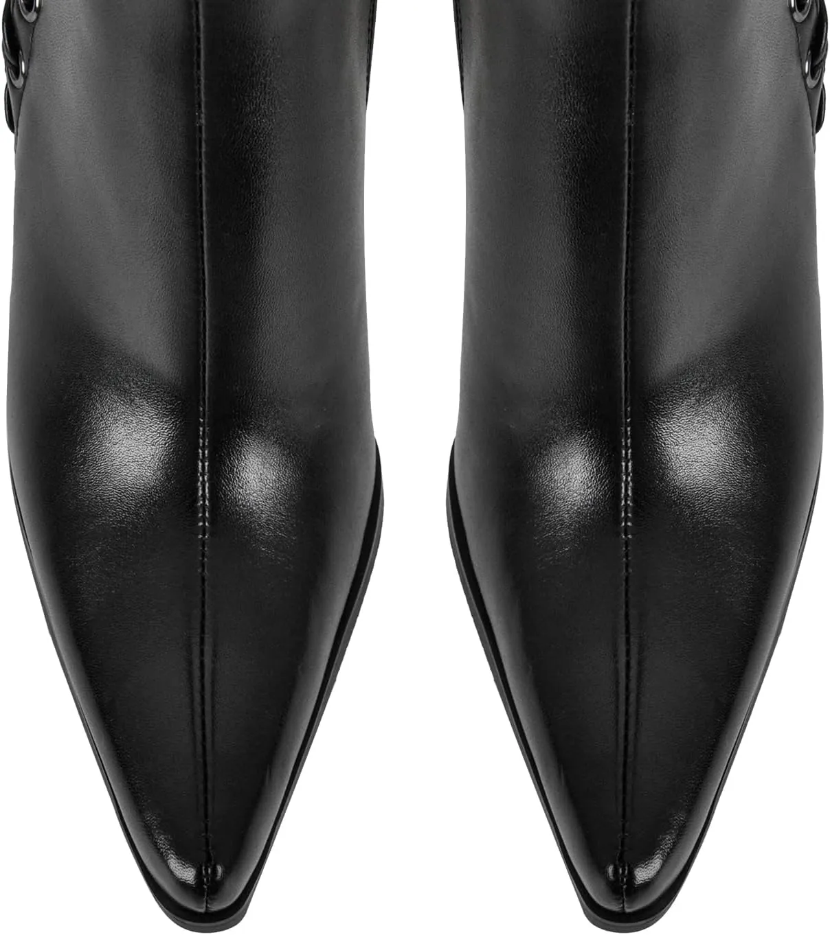 sexytag Knee High Boots for Women Pointy Toe Stiletto Heel Boots Lace up Side Zipper Fashion Boot