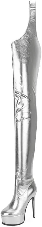 sexytag Women's Sexy Thigh High Boots Belted Platform Fashion Over The Knee Stiletto Heels Long Boots