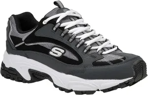 Skechers Men's Stamina Nuovo Lace Up Sneaker, Navy/Black, 8 M US